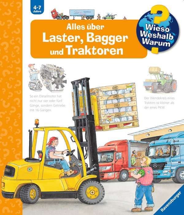 Wieso? Weshalb? Warum?, Band 38: Alles über Laster, Bagger und Traktoren
