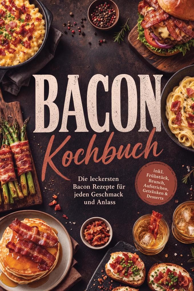 Bacon Kochbuch: Die leckersten Bacon Rezepte für jeden Geschmack und Anlass - inkl. Frühstück, Brunch, Aufstrichen, Getränken & Desserts