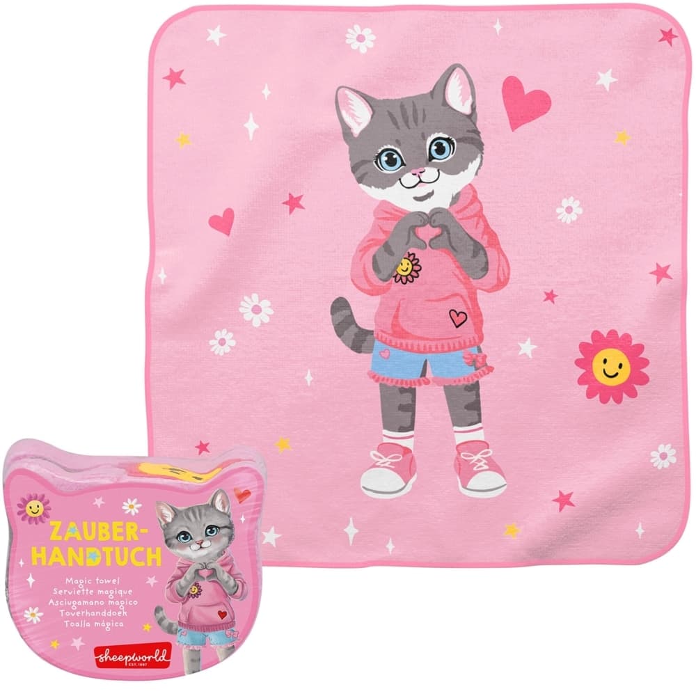 Zauberhandtuch Motiv "Katze"