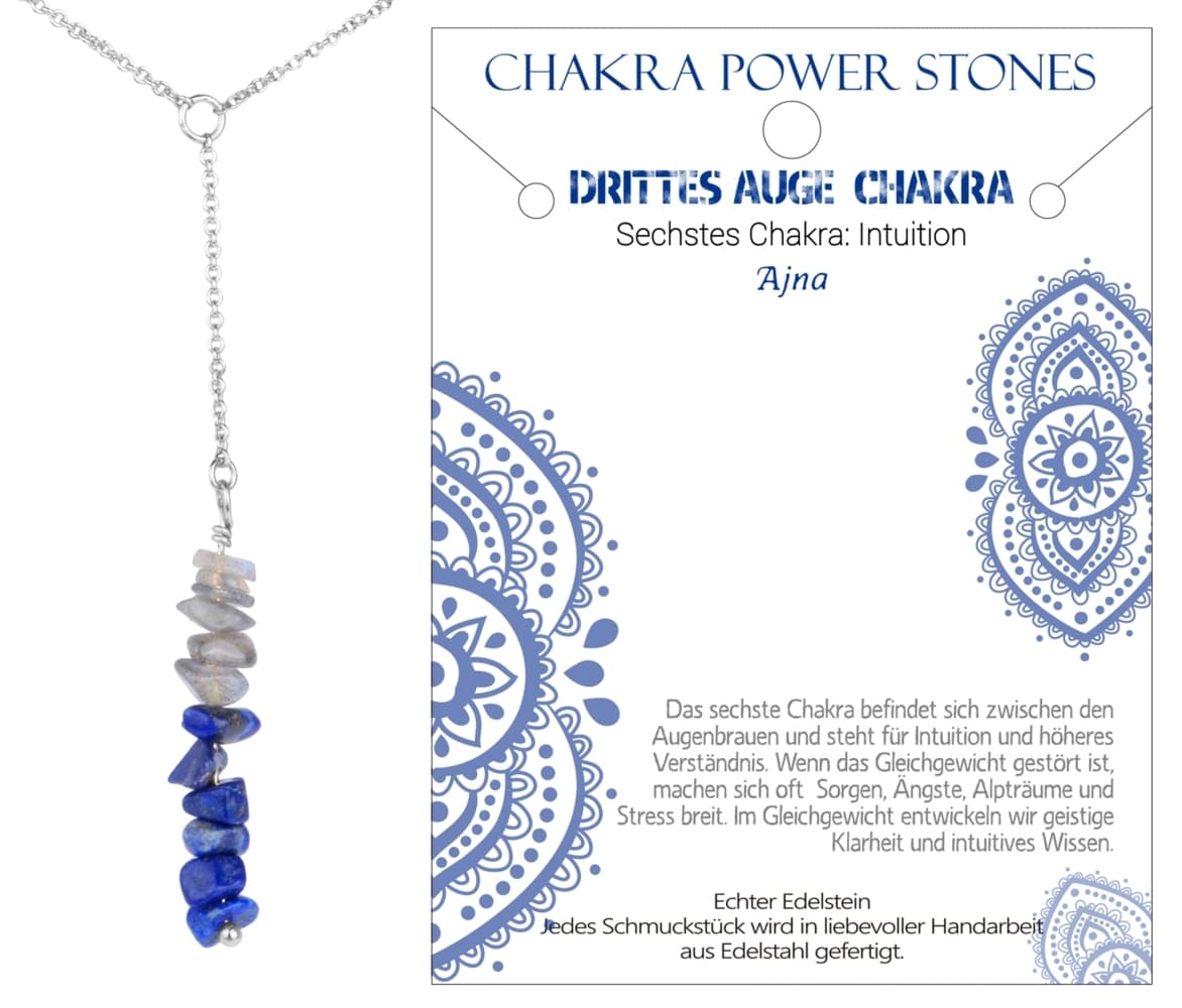 Drittes Auge Chakra - Intuition - Kette, J701-06