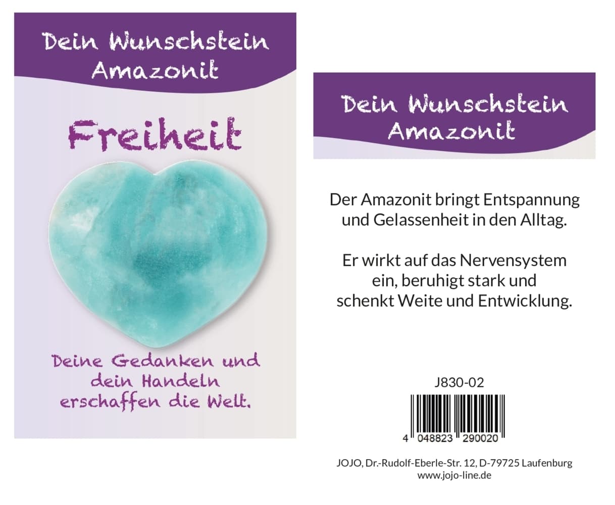 Amazonit Taschensteinherz Wunschstein, J836-02
