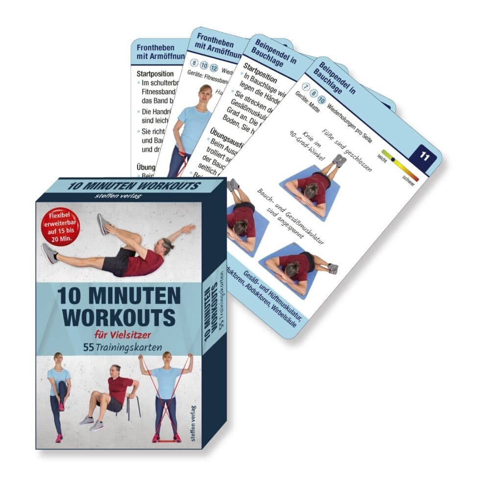 Trainingskarten 10 Minuten Workouts für Vielsitzer