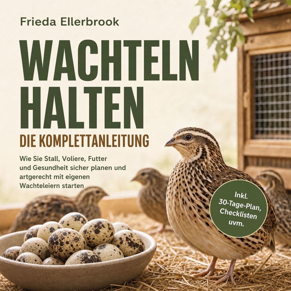 Wachteln halten - Die Komplettanleitung: Wie Sie Stall, Voliere, Futter und Gesundheit sicher planen und artgerecht mit eigenen Wachteleiern starten - inkl. 30-Tage-Plan, Checklisten uvm.