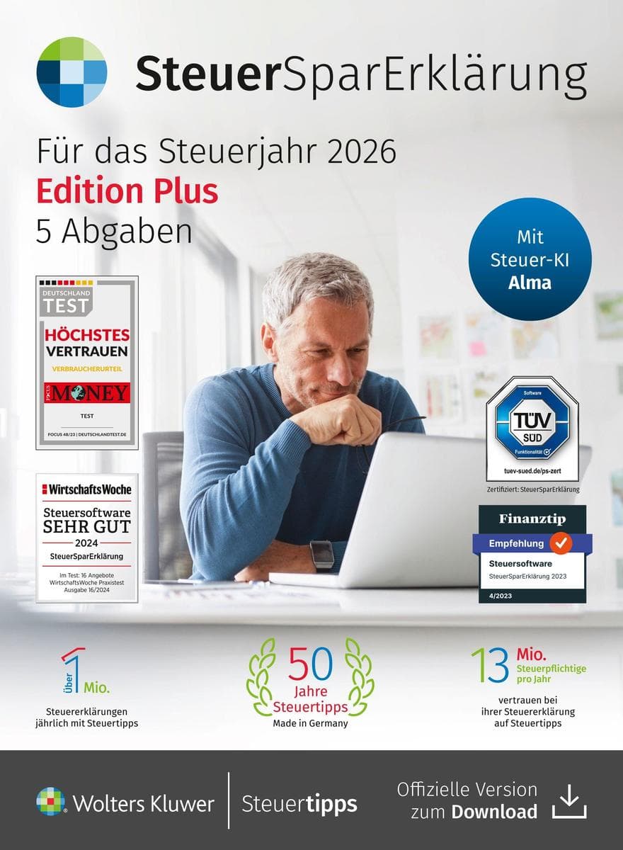 SteuerSparErklärung plus (Steuerjahr 2026)