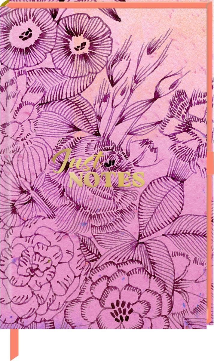 Notizbuch DIN A6 - Just Notes (Line Rosé Flower)