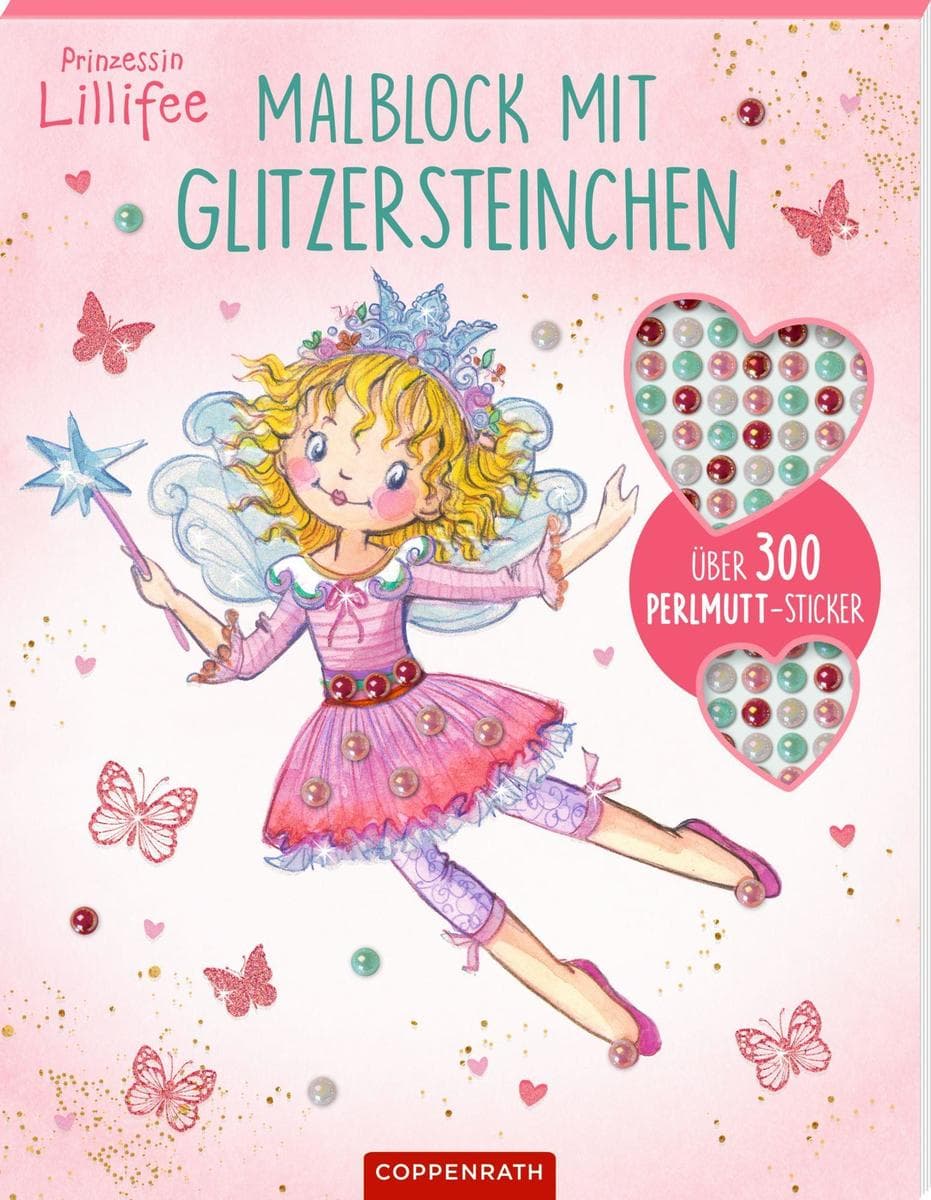 Malblock mit Glitzersteinchen