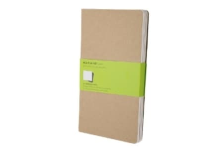 Moleskine Cahier large blanko packpapierbraun DIN A5. 3er Pack