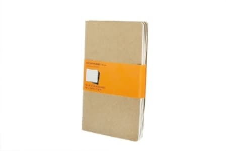 Moleskine Cahier large liniert packpapierbraun DIN A5. 3er Pack