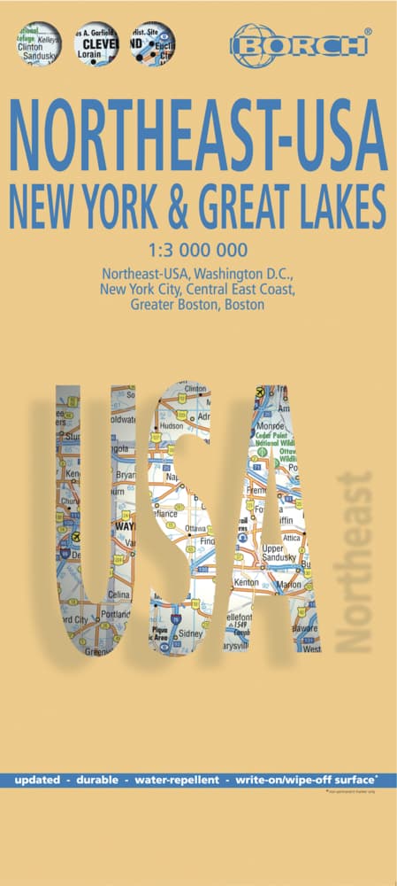 USA Northeast - New York & Great Lakes, Borch Map
