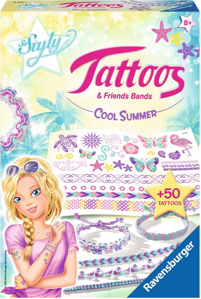 Ravensburger - Malen und Basteln - Tattoos und Friends Bands - Cool Summer