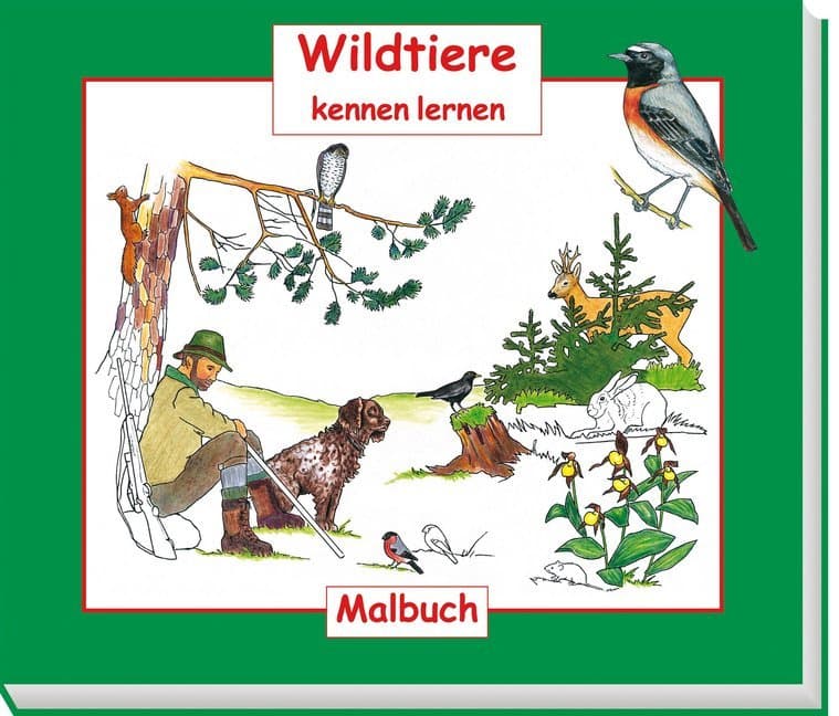 Wildtiere kennen lernen, Malbuch