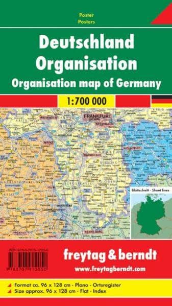 Deutschland Organisation, 1:700.000, Poster