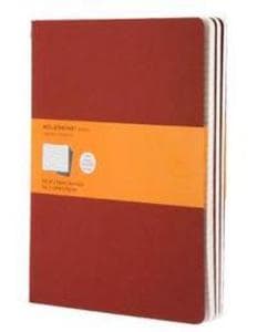 Moleskine Cahier Pocket Ruled Red Cover XL. 3er Pack