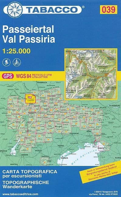 Tabacco Wandern 1 : 25 000 Passeiertal / Val Passiria