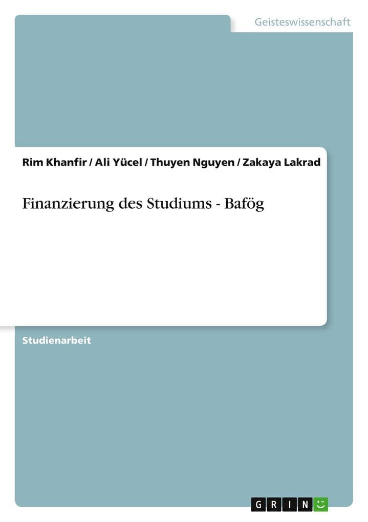 Finanzierung des Studiums - Bafög