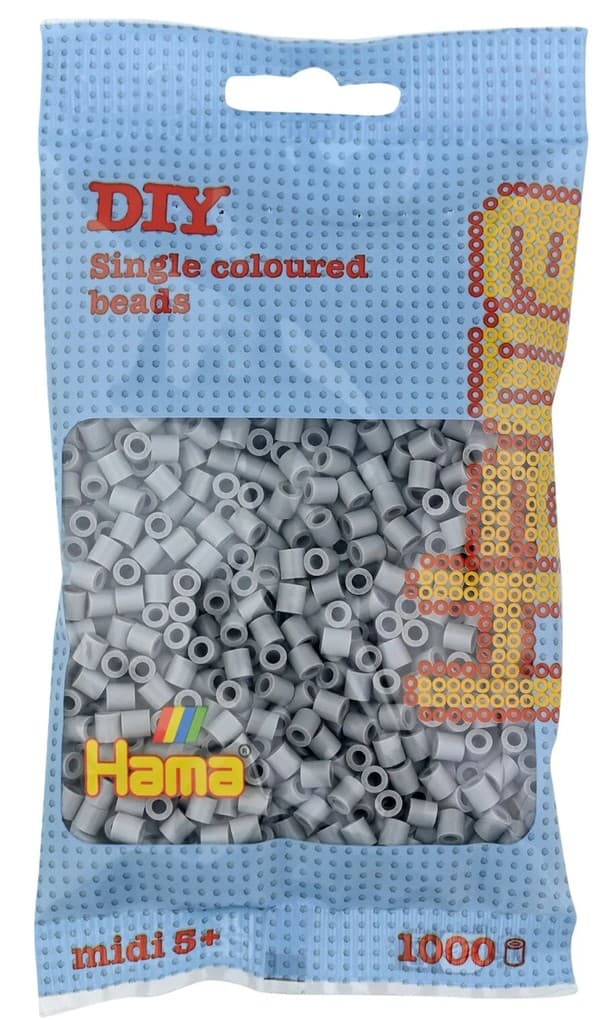 Hama - Bügelperlen im Beutel, ca 1000 Stck, Grau