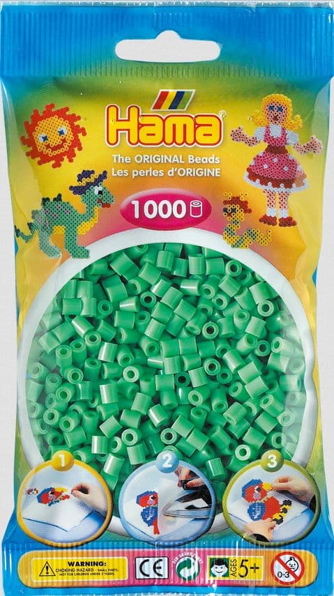 Hama - Perlenbeutel 1000 Stück hellgrün