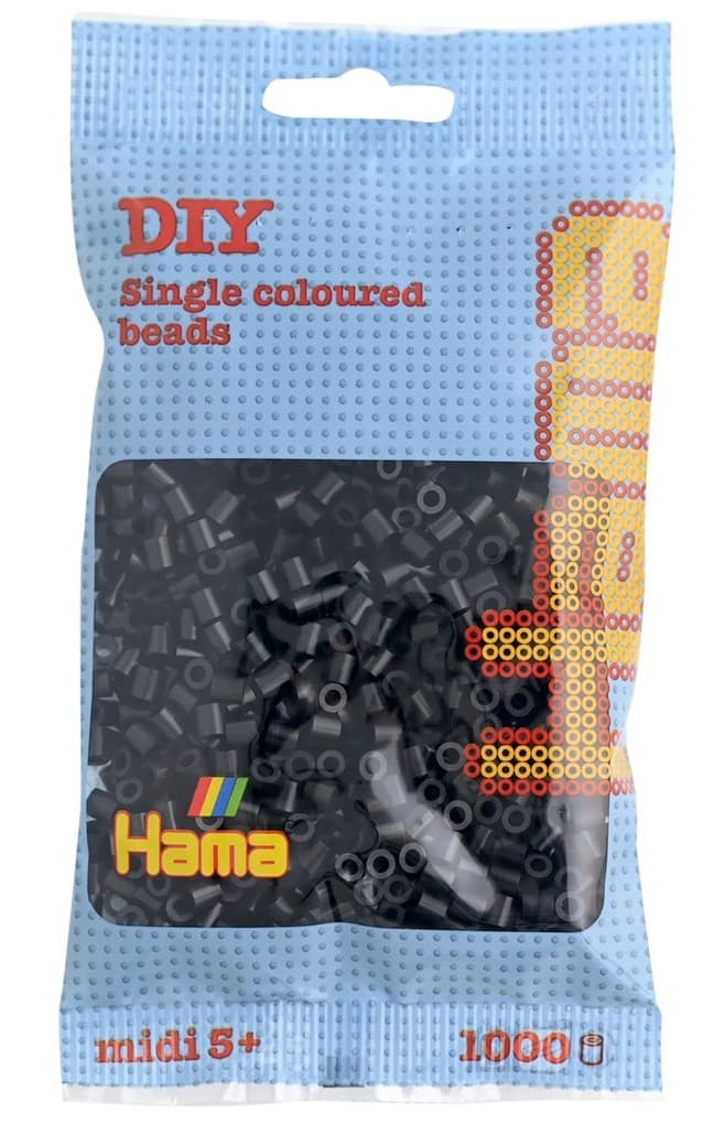 Hama - Bügelperlen im Beutel, ca 1000 Stck, Schwarz
