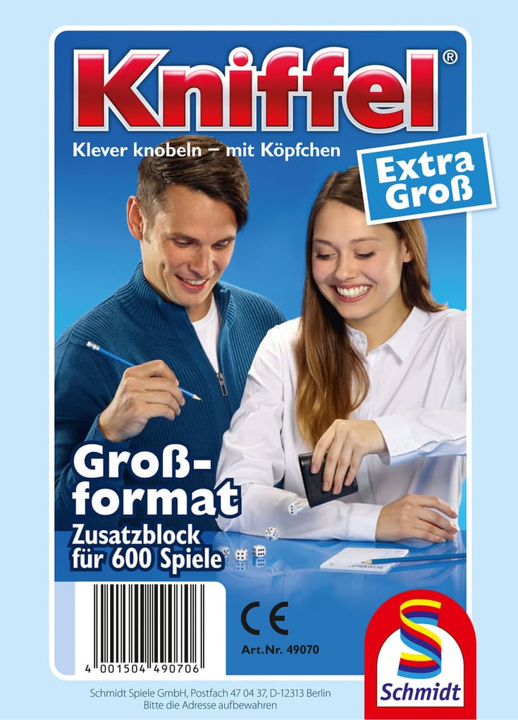 Schmidt Spiele - Kniffel - Großer Kniffelblock