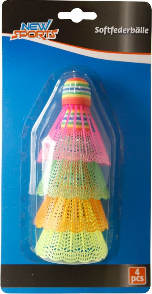 New Sports Soft-Federbälle, bunt, 4 Stück