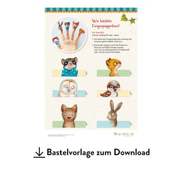 Siebenschläfer Bastelvorlage