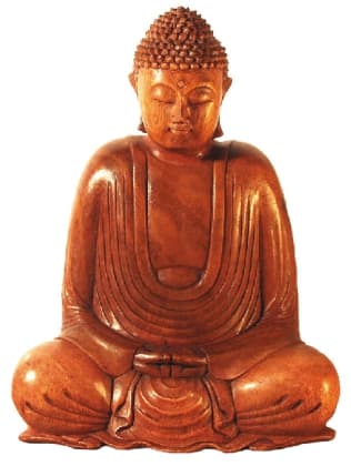 Buddha Gautama im Lotussitz braun 25 cm