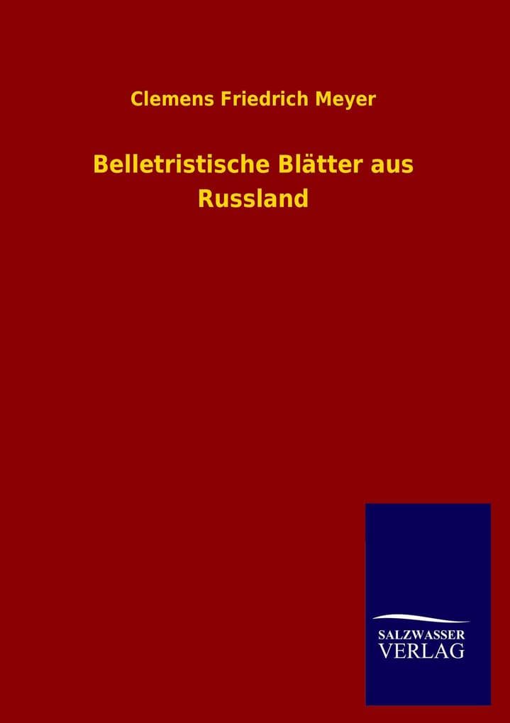 Belletristische Blätter aus Russland