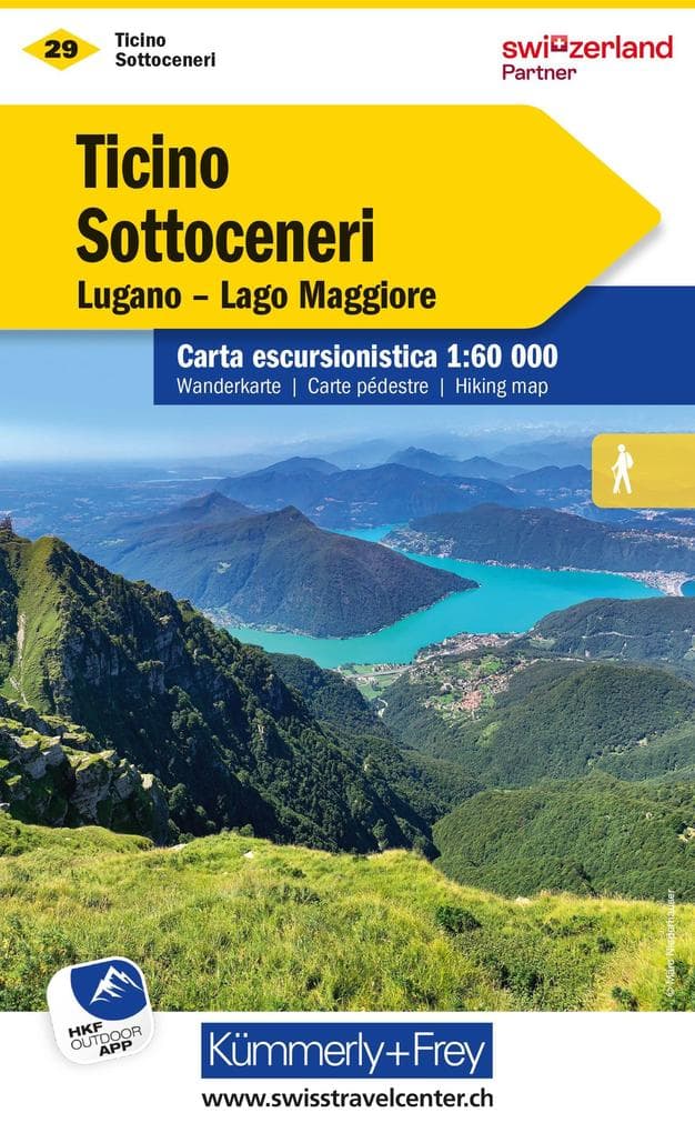 KuF Schweiz Wanderkarte 29 Tessin Süd - Sottoceneri 1 : 60 000
