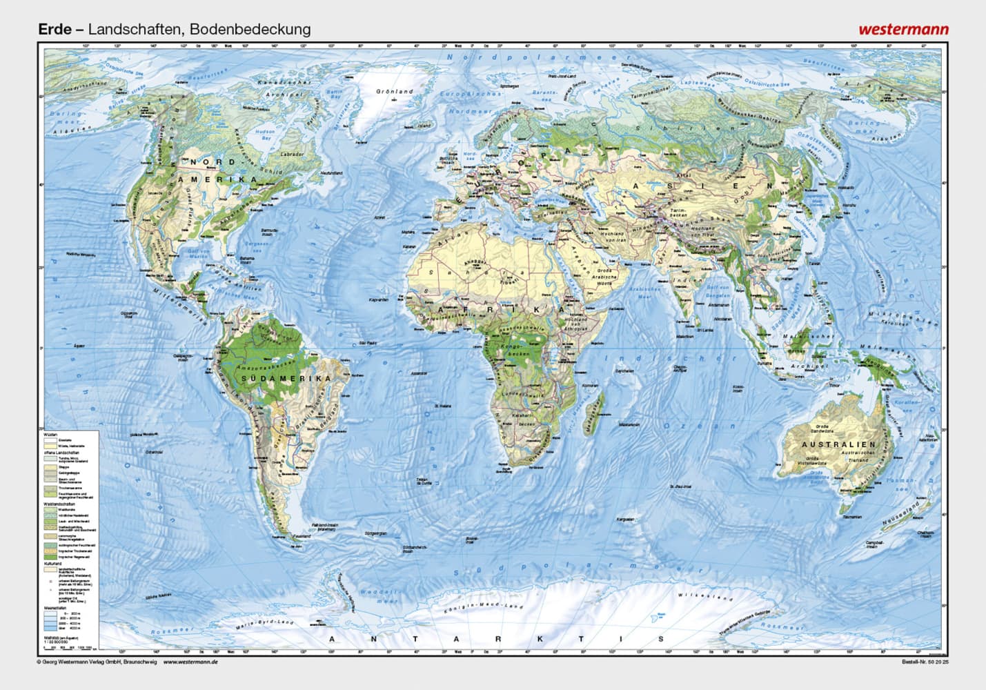 Posterkarten Geographie - Erde - Landschaften / Bodenbedeckung
