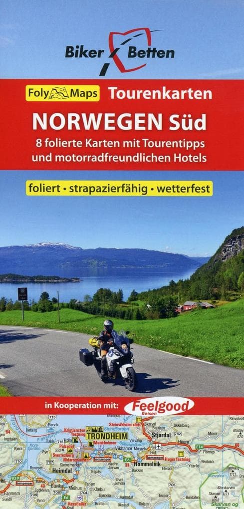 Norwegen Süd 1 : 600 000. 8 folierte Karten mit Tourentipps und motorradfreundlichen Hotels