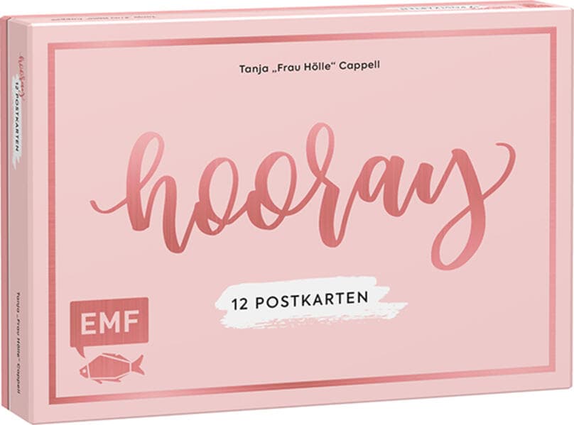 Hooray - 12 Handlettering Postkarten