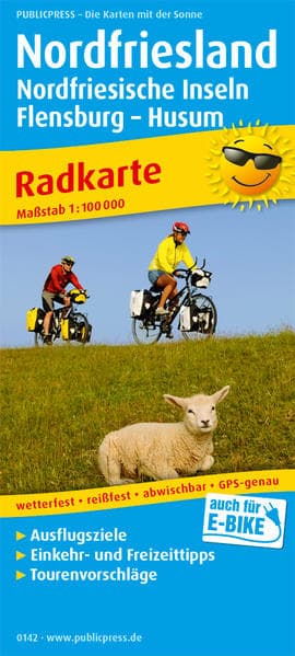 PUBLICPRESS Radkarte Nordfriesland, Nordfriesische Inseln, Flensburg -. Huseum