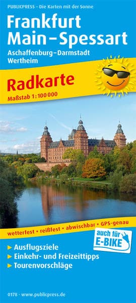 PublicPress Radkarte Frankfurt - Main - Spessart, Aschaffenburg - Darmstadt, Wertheim