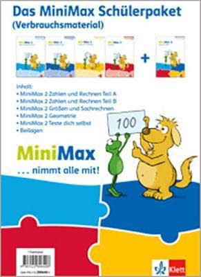 MiniMax 2. Schülerpaket (5 Hefte: Zahlen und Rechnen A, Zahlen und Rechnen B, Größen und Sachrechnen, Geometrie, Teste-dich-selbst, Beilage) - Verbrauchsmaterial Klasse 2