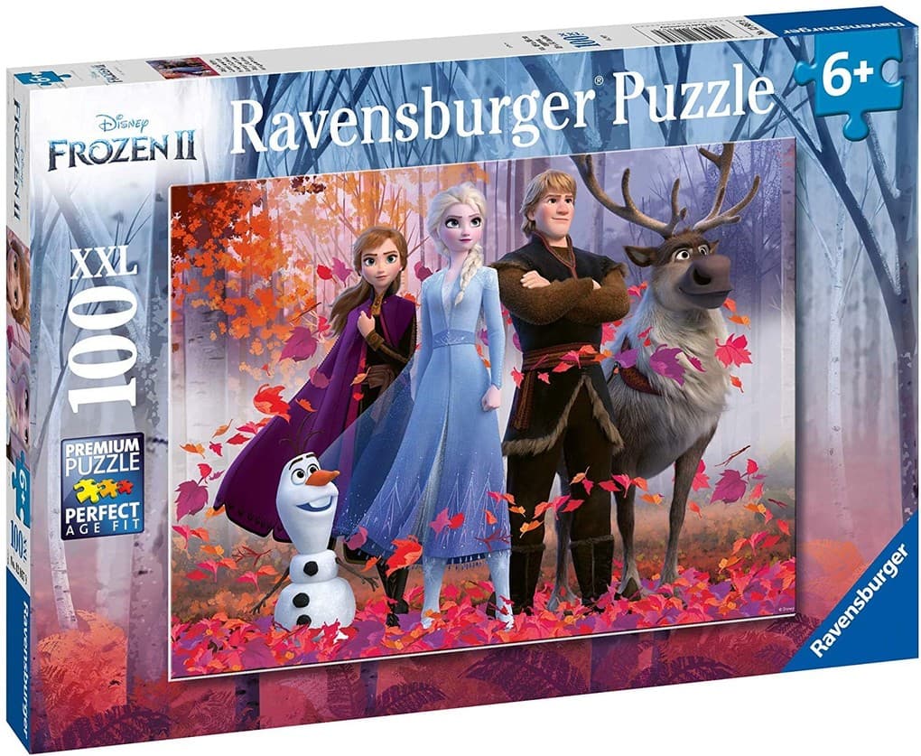 Ravensburger Kinderpuzzle - 12867 Magie des Waldes - Disney Frozen-Puzzle für Kinder ab 6 Jahren, mit 100 Teilen im XXL-Format