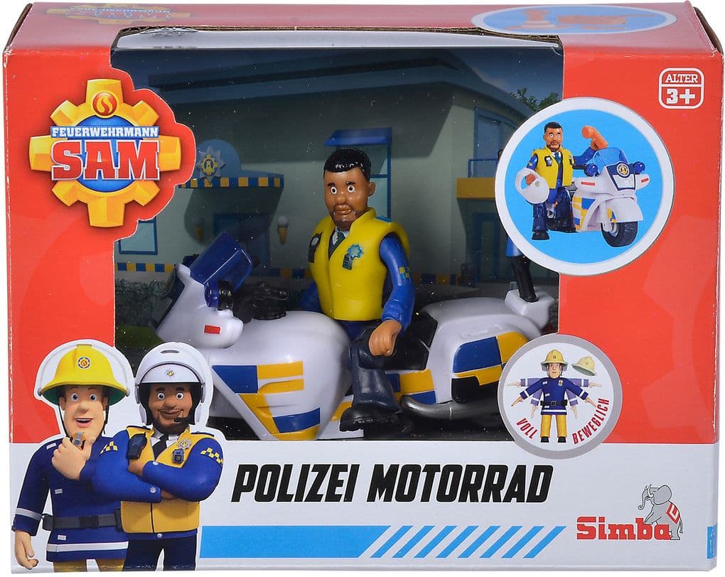 Simba - Sam Polizei Motorrad mit Figur
