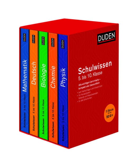 Duden Schulwissen 5. bis 10. Klasse 5 Bände