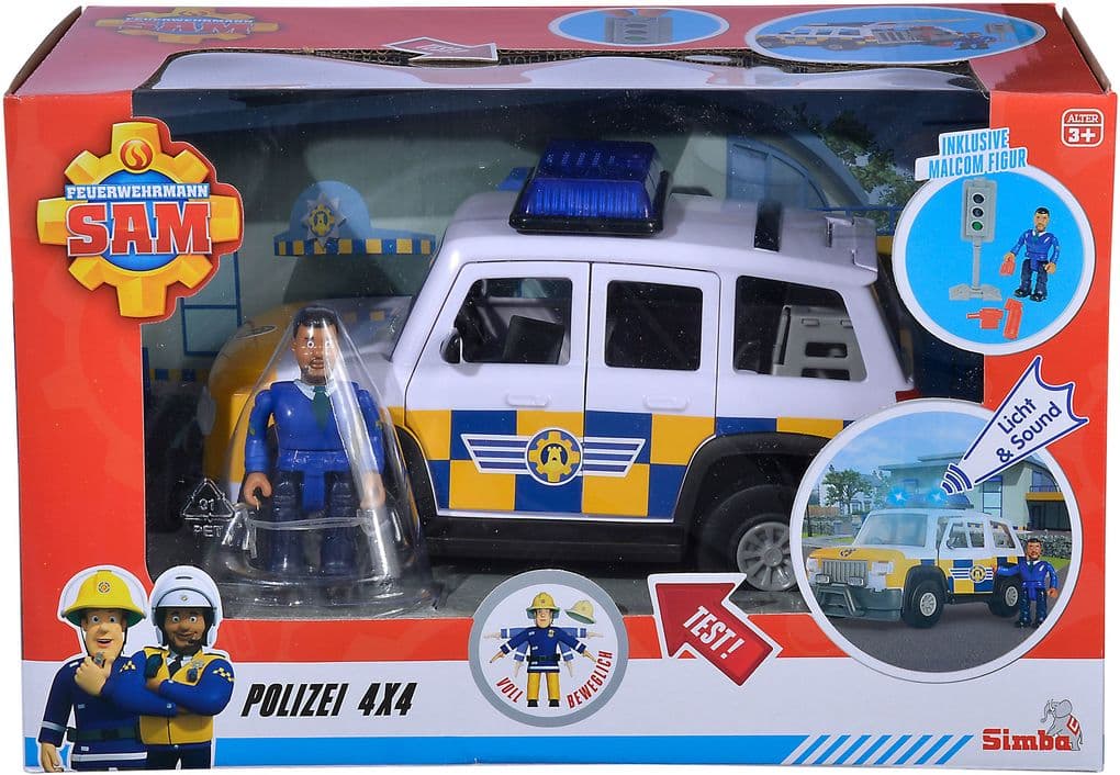 Simba - Sam Polizeiauto 4x4 mit Figur