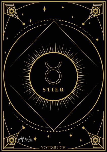 Edles Notizbuch Sternzeichen Stier | Designed by Alfred Herler