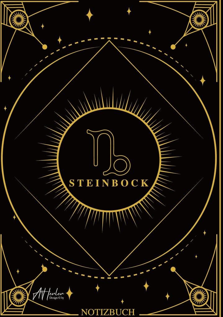 Edles Notizbuch Sternzeichen Steinbock | Designed by Alfred Herler