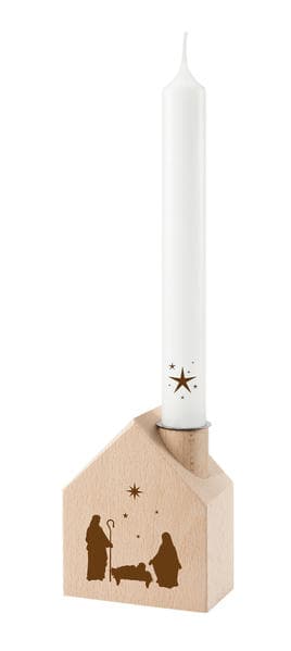 Holzhaus groß mit Kerzenhalter