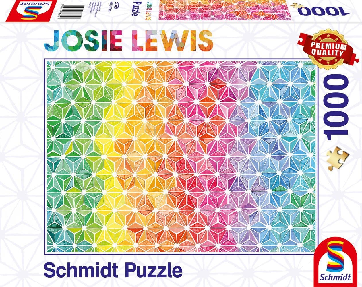 Schmidt Spiele - Josie Lewis - Kunterbunte Dreiecke, 1000 Teile