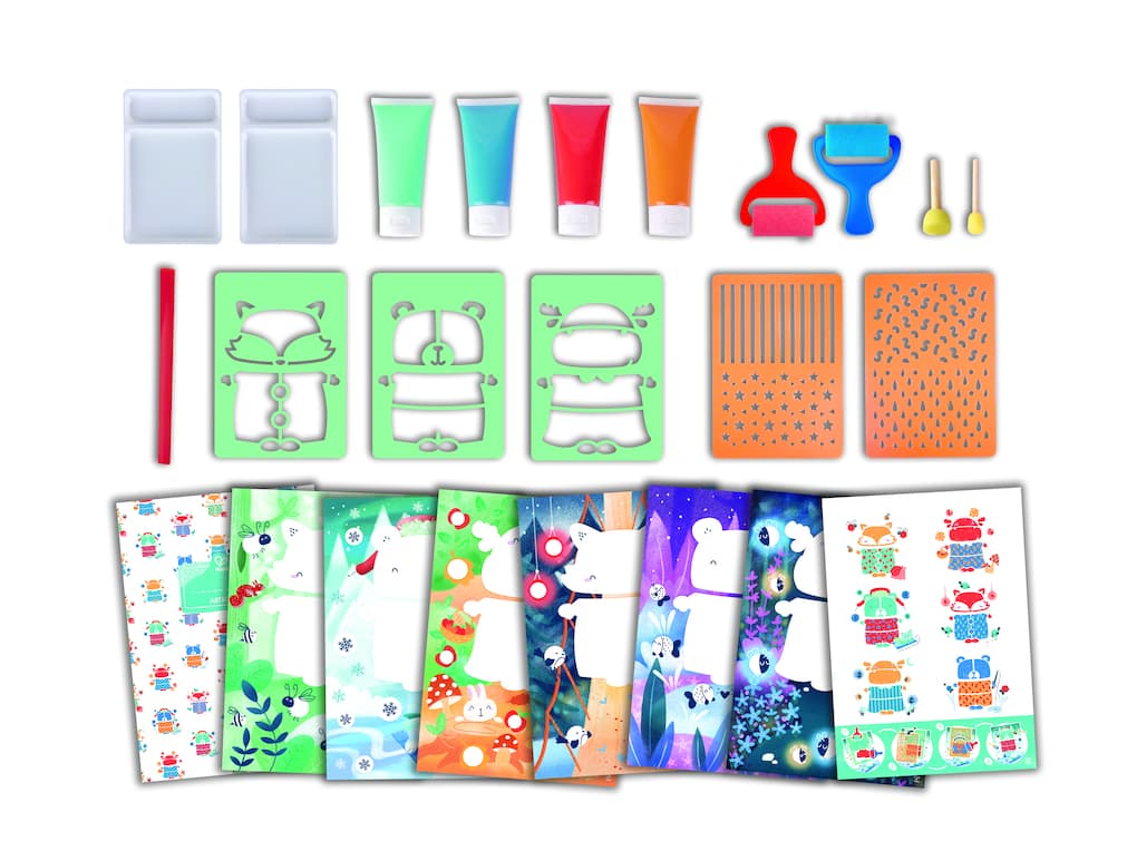 Hape - Malspaß mit Farbrollern und Schablonen