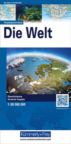 Kümmerly+Frey Weltkarte physikalisch 1:50 Mio.