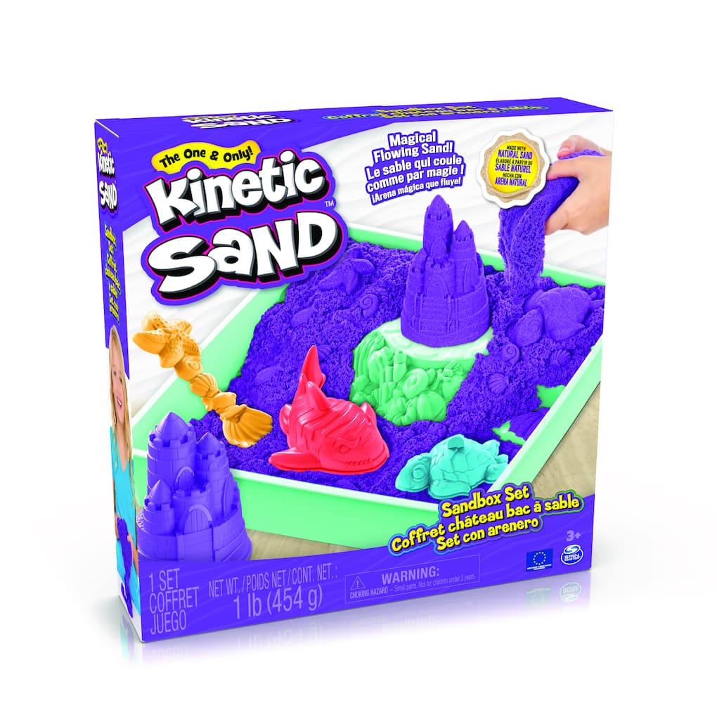 Spin Master - Kinetic Sand - Sand Box Set Lila (454g)