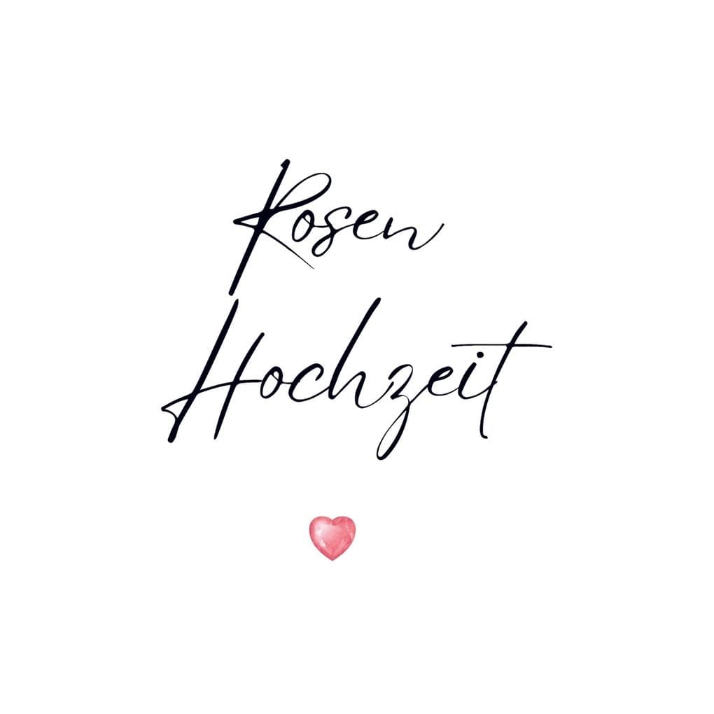 Gästebuch "Rosen Hochzeit"- Premium Gästebuch Blanko