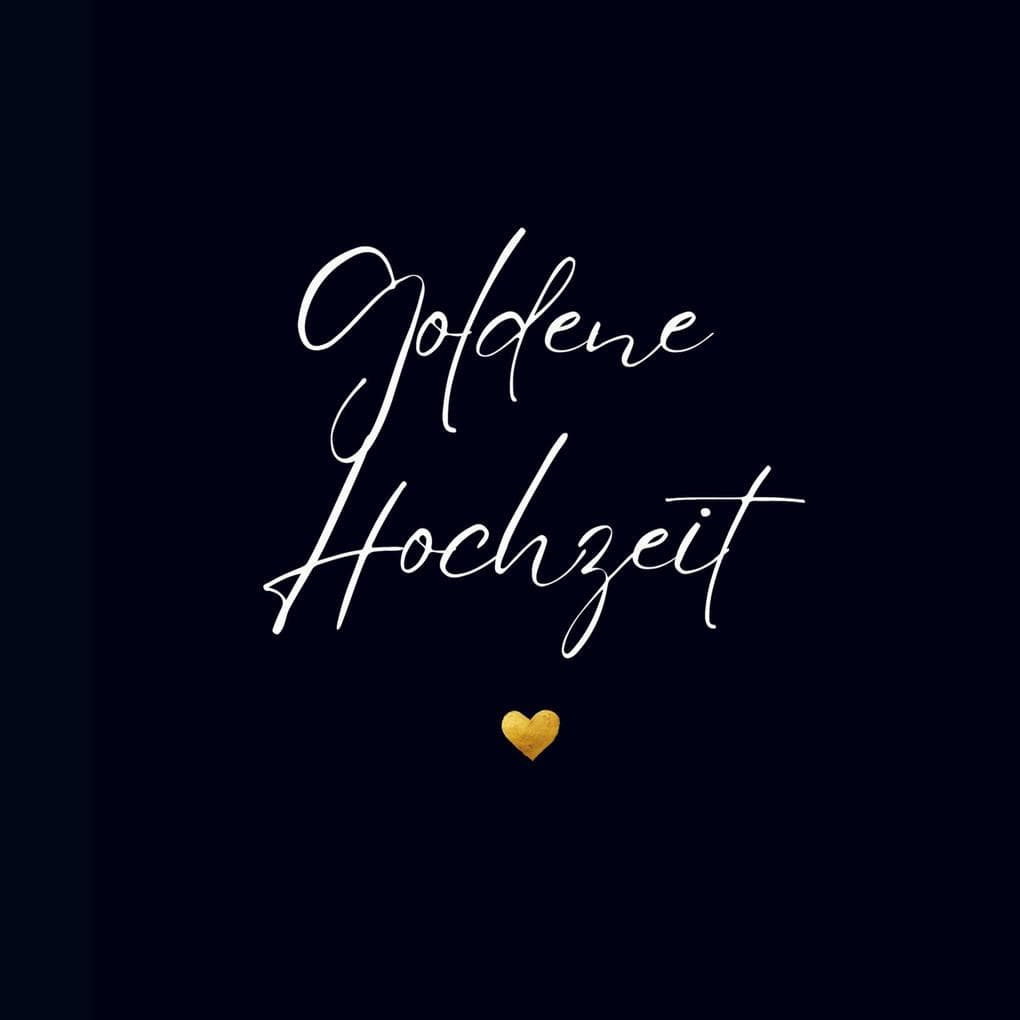 Gästebuch "Goldene Hochzeit"- Premium Gästebuch Blanko