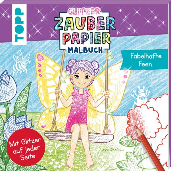 Glitzer Zauberpapier Malbuch Fabelhafte Feen