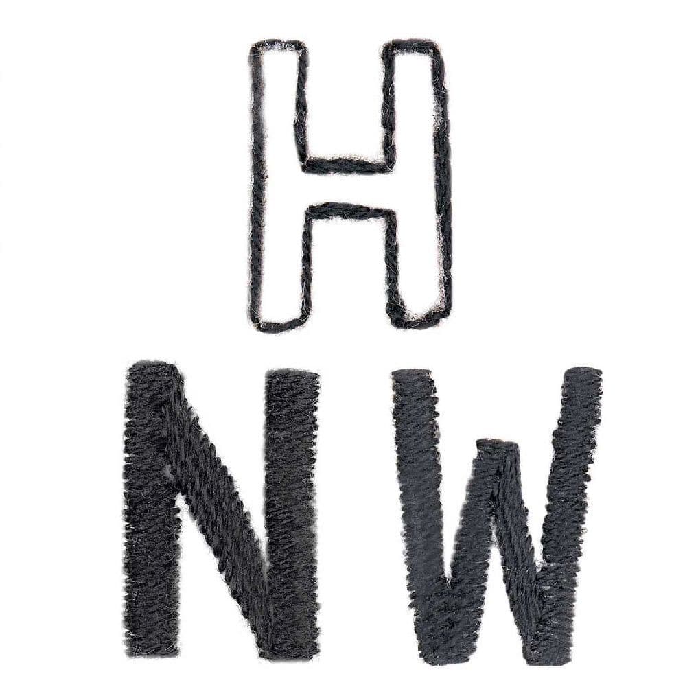 Stick & Stitch Packung Alphabet grafisch, schwarz, inkl. wasserlöslicher Stickvorlage, inkl. wasserlöslicher, bedruckter Stickvorl