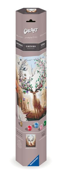 CreArt, Malen nach Zahlen Canvas Leinwand - Magischer Hirsch